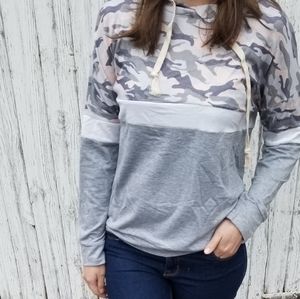 Camo light weight hoodie